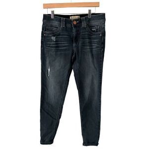 Democracy Dark Wash Ab Technology Distressed Skinny‎ Stretchy Jeans Size 8